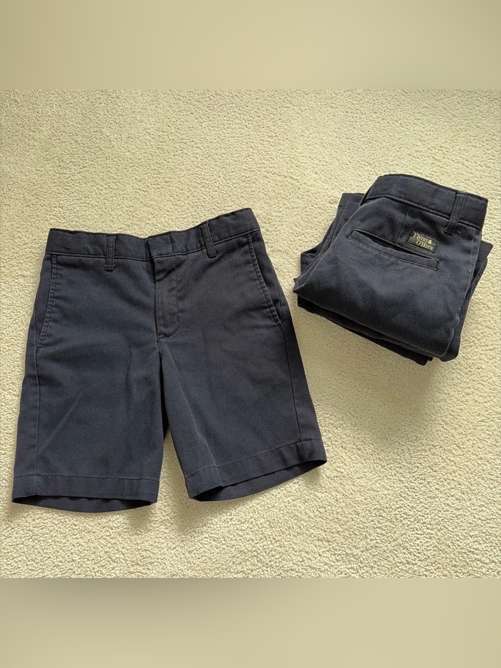 Flynn O’Hara Navy Boys Adjustable Waist Walking Shorts Size 8R Set of 4